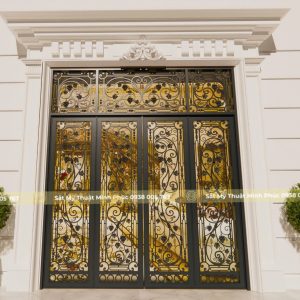 Cửa Cổng Sắt Mỹ Thuật MP879 – Tinh Hoa Nghệ Thuật Đỉnh Cao | Minh Phúc